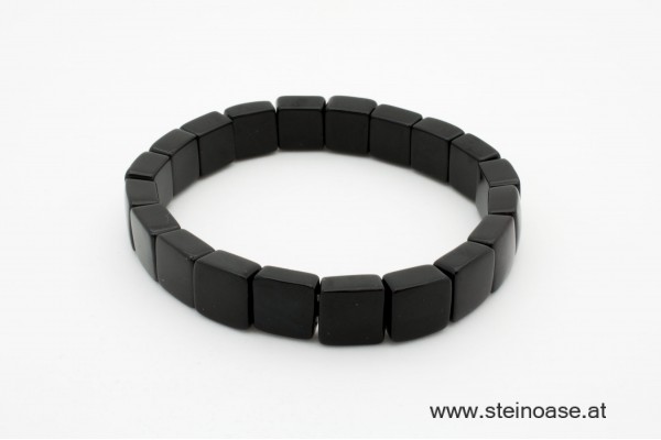 Armband Onyx Quader 10mm